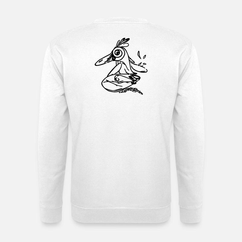 Surfing Penguin - Unisex Pullover - Weiß