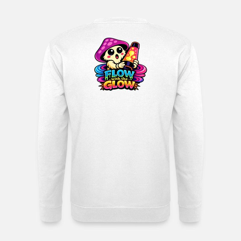 Pilz Lava Lampe Flow - Unisex Pullover - Weiß