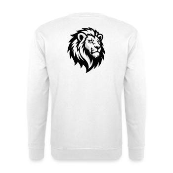 Majestic lion's head – symbol of power - Unisex Sweatshirt - white - Back