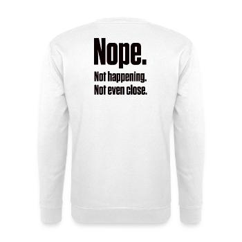 Nein, das passiert nicht, neurodivergente PDA-Stolz - Unisex Pullover - Weiß - Hinten