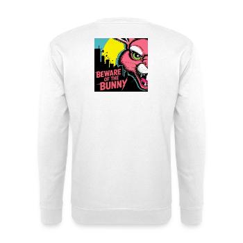 Warning of the Bunny – Pop Art - Unisex Sweatshirt - white - Back