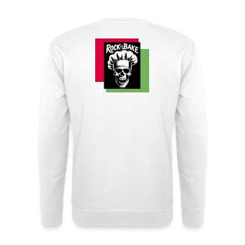 Motif de Cuisinier de Crâne à la Roche, Boulanger - Sweat-shirt Unisexe - blanc - Dos