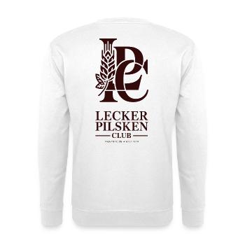 Bier Lecker Pilsken Club Ruhrpott Pils Bierchen - Unisex Pullover - Weiß - Hinten - Michal (187cm)