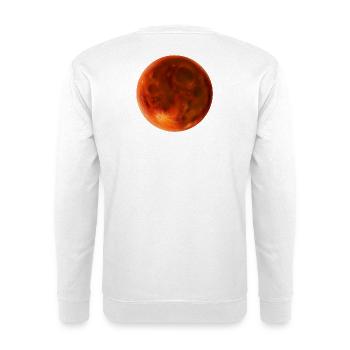 roter Blutmond - Unisex Pullover - Weiß - Hinten - Michal (187cm)