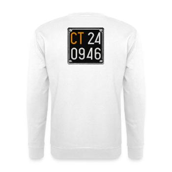 Targa-CT46 - Unisex Pullover - Weiß - Hinten - Michal (187cm)