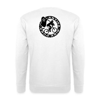 Antifa Bike Punks - Unisex Sweatshirt - white - Back