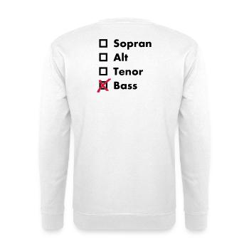 Bass - Unisex Pullover - Weiß - Hinten