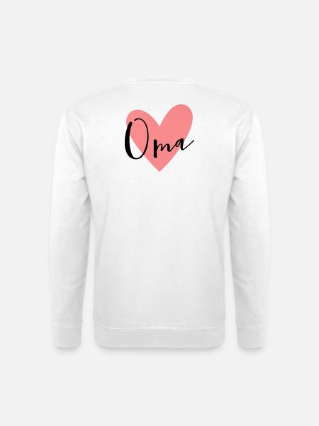 Oma Herz Liebe Geschenk - Unisex Pullover - Weiß