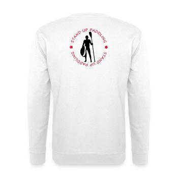 stand up paddling - Unisex Pullover - Weiß - Hinten - Michal (187cm)