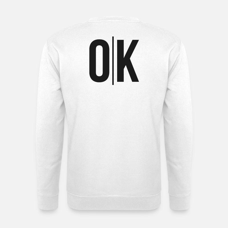 OK Split Monochrome Logo - Unisex Pullover - Weiß