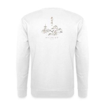 Bushidō Tokio Landschaft Gold - Unisex Pullover - Weiß - Hinten
