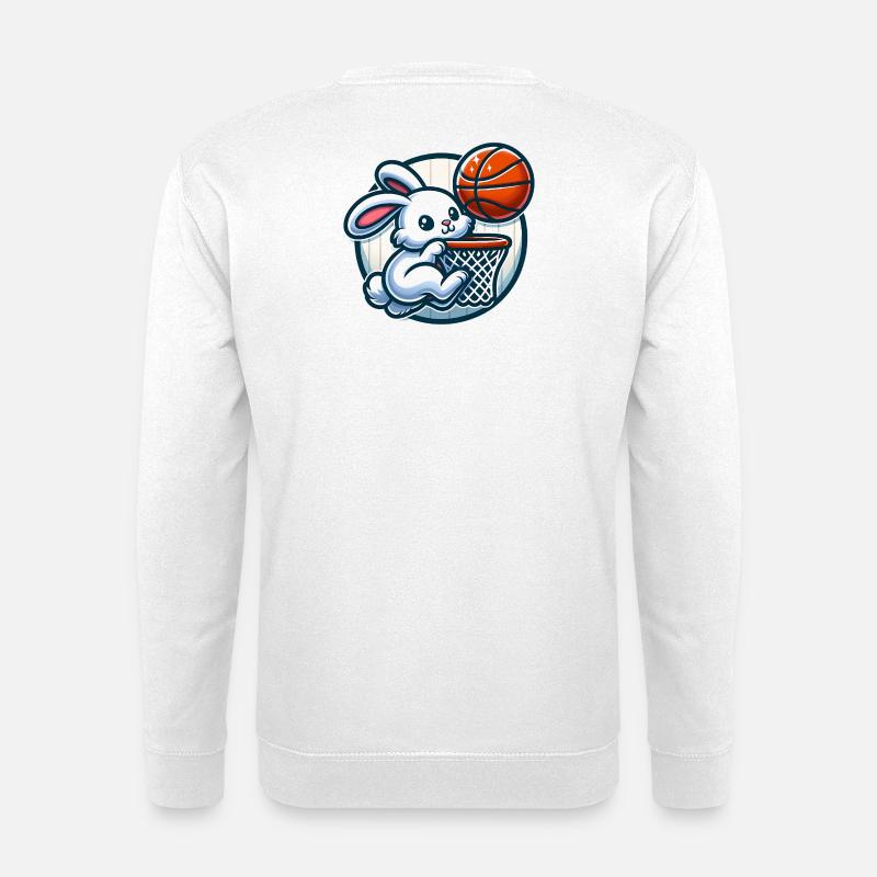 Niedlicher Korbjäger Hase - Unisex Pullover - Weiß