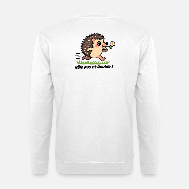 Caravan sticker, van Rattle and double! - Unisex Sweatshirt - white