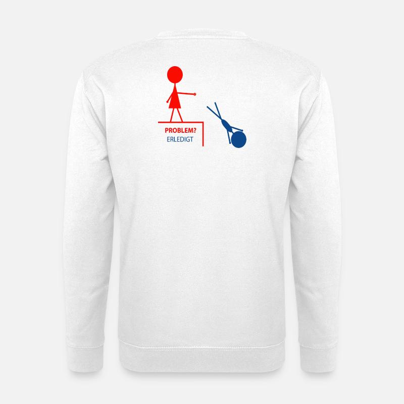 Funny saying – problem? Done! - Unisex Sweatshirt - white