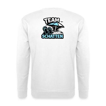 Strand Schatten FlipFlop Logo - Unisex Pullover - Weiß - Hinten