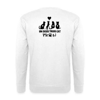 Cat, Cat, Cute Cat, Cat Lover - Unisex Sweatshirt - white - Back