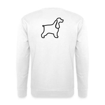 Plan cocker anglais - Sweat-shirt Unisexe - blanc - Dos