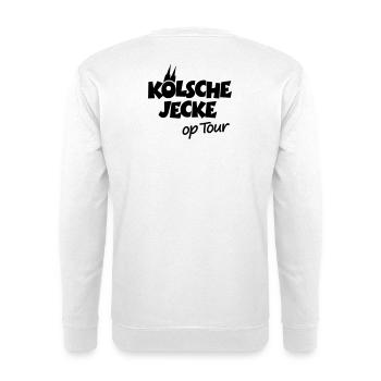 Kölsche Jecke op Tour Köln mit Kölner Dom - Unisex Pullover - Weiß - Hinten