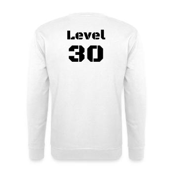 Level 30 - Unisex Pullover - Weiß - Hinten