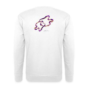 Disco Blob – Art liquide abstrait au néon - Sweat-shirt Unisexe - blanc - Dos