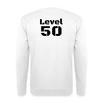 Level 50 - Unisex Pullover - Weiß - Hinten