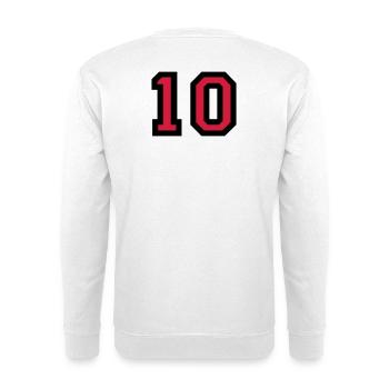 The number 10 - number ten - Unisex Sweatshirt - white - Back
