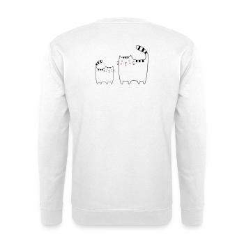 Katzen Familie Katze Kätzchen - Unisex Pullover - Weiß - Hinten