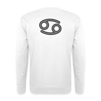 Krebs Horoskop Tierkreiszeichen Sternzeichen - Unisex Pullover - Weiß - Hinten