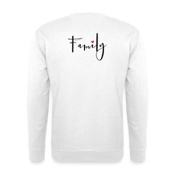 Family coeur amour de la communauté cadeau - Sweat-shirt Unisexe - blanc - Dos