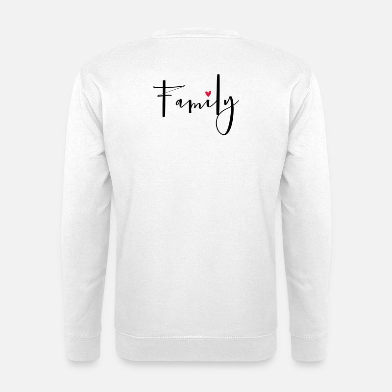 Family Herz Liebe Gemeinschaft Geschenk - Unisex Pullover - Weiß