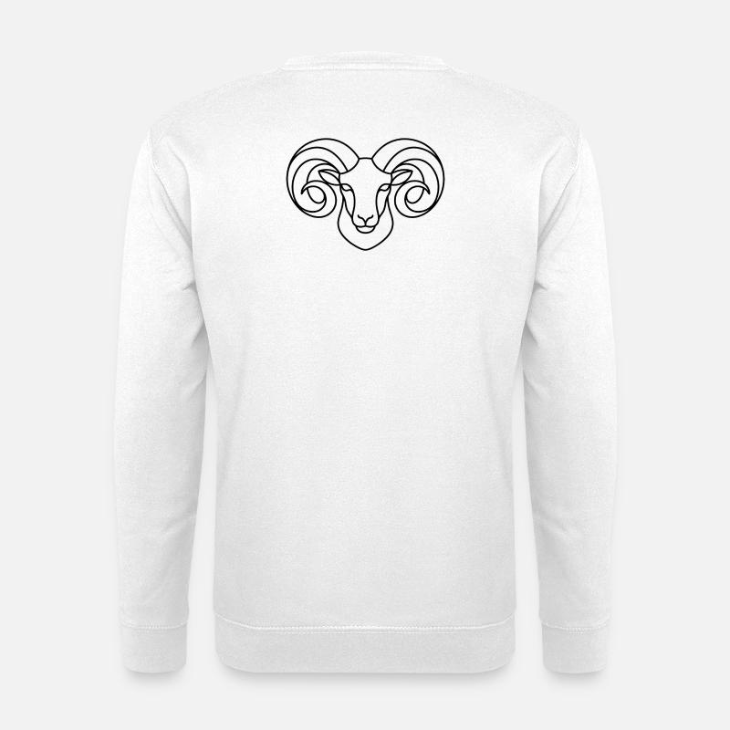 Strong ram's head - Unisex Sweatshirt - white