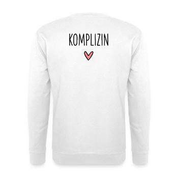 Accomplice heart gift friendship love - Unisex Sweatshirt - white - Back