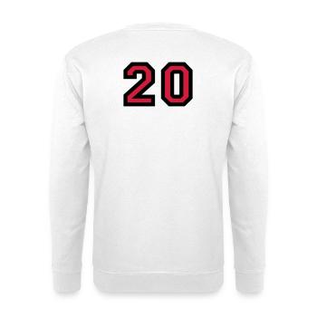 The number 20 - number twenty - Unisex Sweatshirt - white - Back