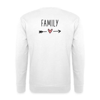 Family Herz Pfeil Liebe Amor Zusammenhalt - Unisex Pullover - Weiß - Hinten
