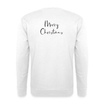 Merry Christmas Stern Geschenk Weihnachten - Unisex Pullover - Weiß - Hinten