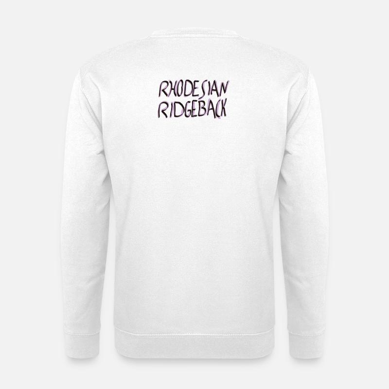 Rhodesian Ridgeback Tierporträt - Unisex Pullover - Weiß