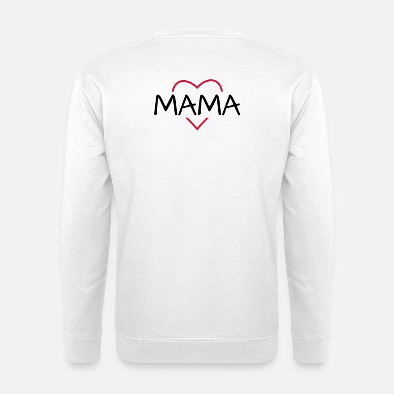 Mama Herz Geschenk Muttertag Geburtstag - Unisex Pullover - Weiß