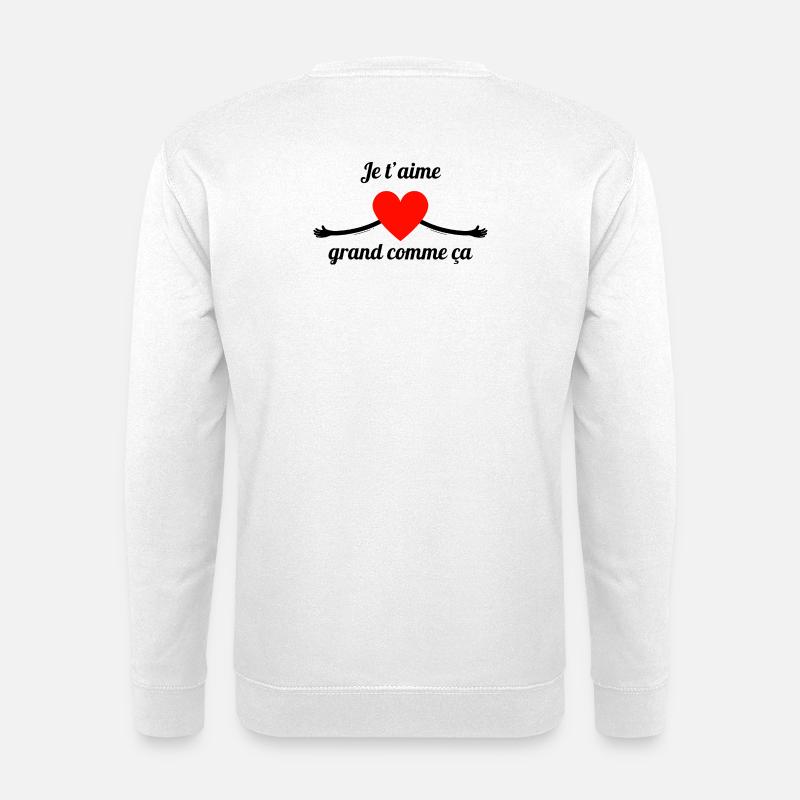 Ich liebe dich, Liebe, aufrichtige Liebe - Unisex Pullover - Weiß