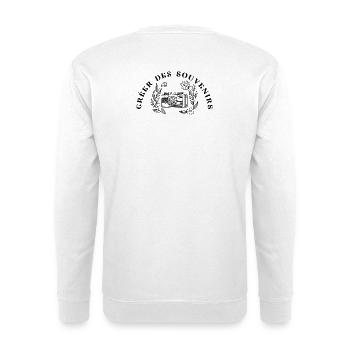Créer des souvenirs vollständiges Logo - Unisex Pullover - Weiß - Hinten