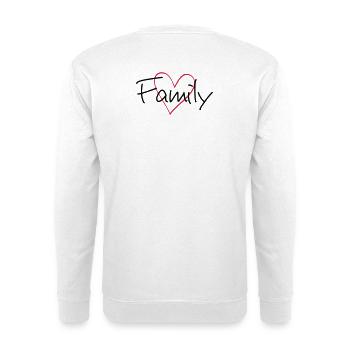 Cadeau de famille d'amitié de coeur de famille - Sweat-shirt Unisexe - blanc - Dos