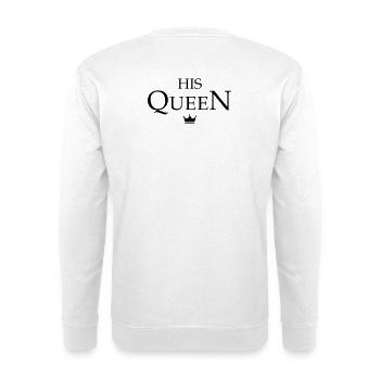 Queen King Partnerlook - Unisex Pullover - Weiß - Hinten