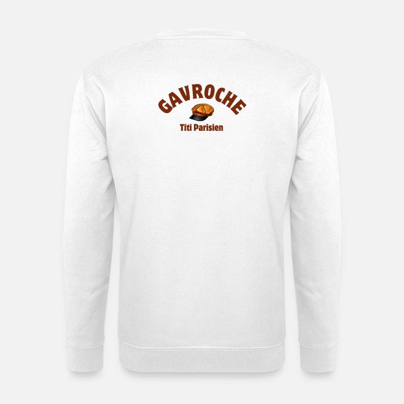 gavroche, poulbot, titi Pariser - Unisex Pullover - Weiß