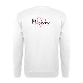Mommy Herz Geschenk Partnerlook - Unisex Pullover - Weiß - Hinten