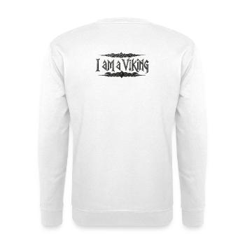 I Am A Viking – Celtic Knot Typography - Unisex Sweatshirt - white - Back