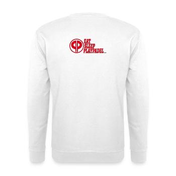 Mange, Dors, joue, Logo Padel - Sweat-shirt Unisexe - blanc - Dos