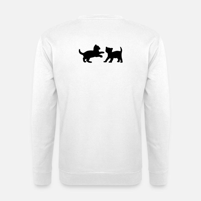 Zwei Kätzchen, die - Unisex Pullover - Weiß