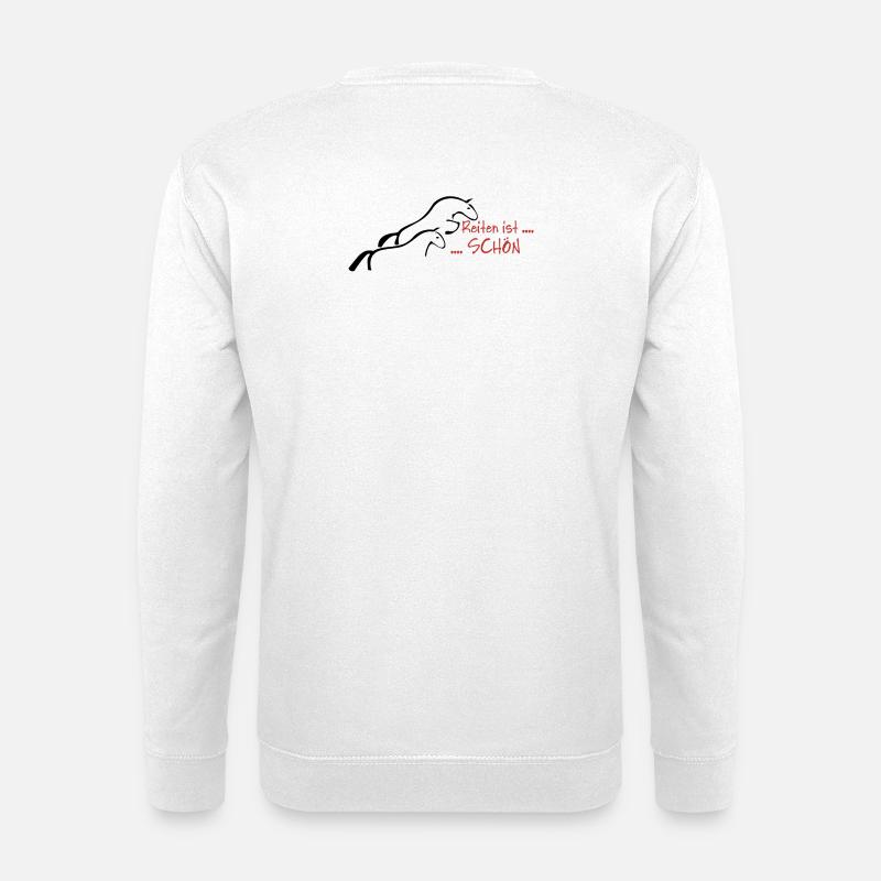 Reiten ist schön... - Unisex Pullover - Weiß