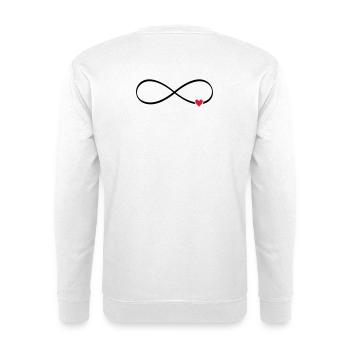 infini coeur - Sweat-shirt Unisexe - blanc - Dos
