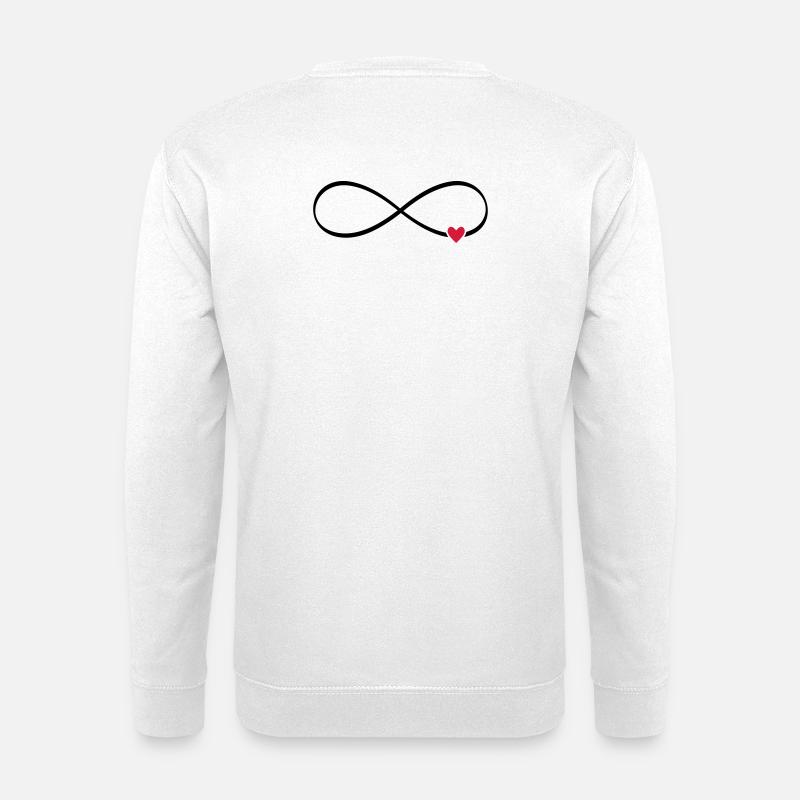 Heart infinity sign icon gift - Unisex Sweatshirt - white