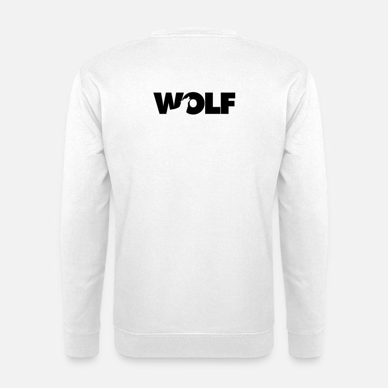 Wolf - Unisex Pullover - Weiß